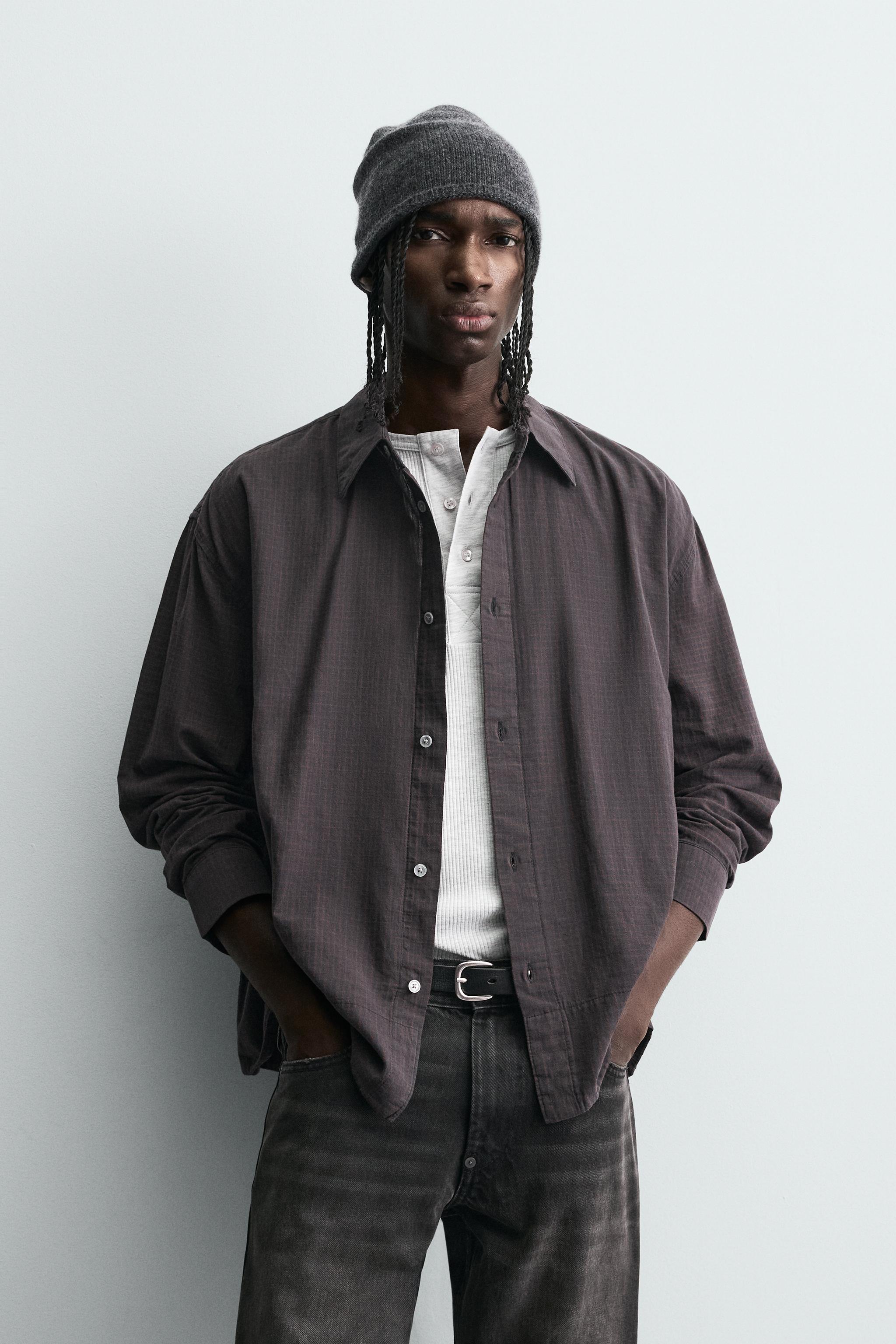 RELAXED FIT PLAID SHIRT